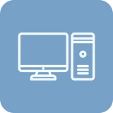 Desktop and tower illustration